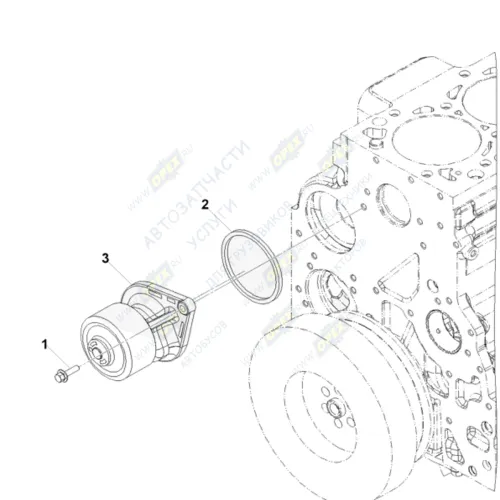 0709 Болт DIN6921 М8х20х1.25 Р=20 К=10 водяного насоса Cummins ISBe HAFFEN1