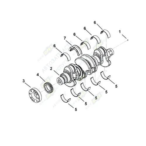 0014 Вал коленчатый Газель Бизнес,Некст (дв.Cummins ISF 2.8) Foton HAFFEN4