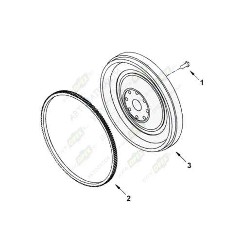 0699 Болт ГОСТ-7798 М12х34х1,25 Р=26 К=19 (каленый) с шайбой в СБ. крепления маховика Cummins ISBe HAFFEN1