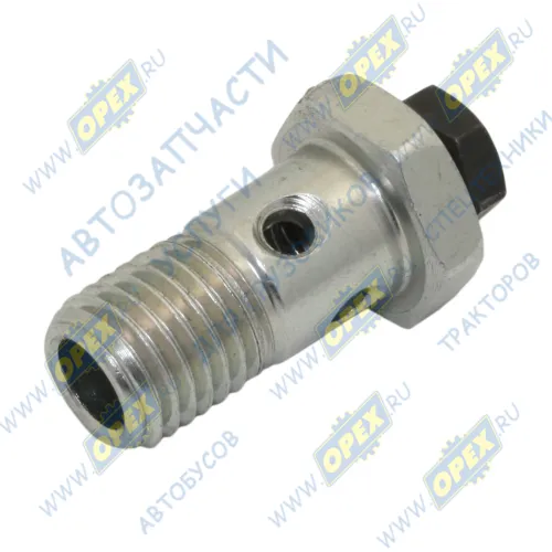 0654 Болт-штуцер М12х24х1,5 Р=13 К=17 2 скв. отв. ф3, в голов. болт штуцер М6х10х1 отв. ф1   Cummins EQB, ISBe, 6CT, ISLe HAFFEN1