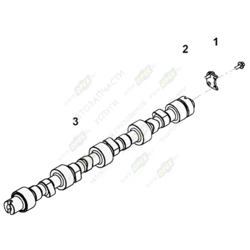 0020 Вал распределительный Газель Бизнес (дв. Cummins SF 2.8); 5267994 HAFFEN4