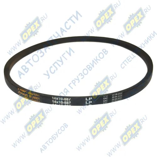 14х10х887 Ремень клиновой 14х10х887 вод. насоса/МАЗ.КРАЗ/; гладкий HIMPT