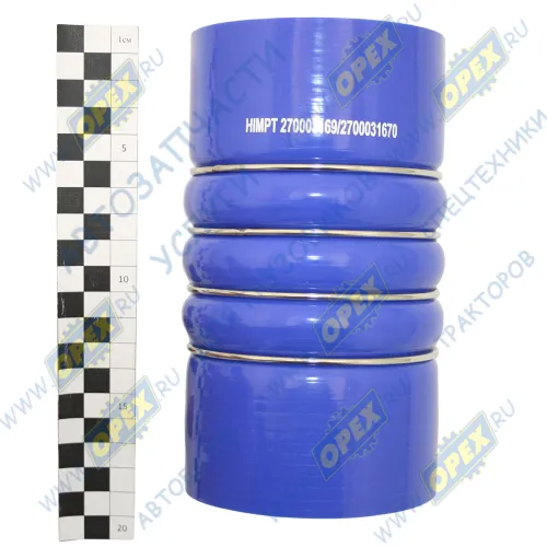 270003169/2700031670 Шланг (патрубок) ф90х100 L=160 (гофр. в метал. кольц.) интеркулера IVECO EuroTech IVECO Bus (1970-2020); силикон HIMPT1