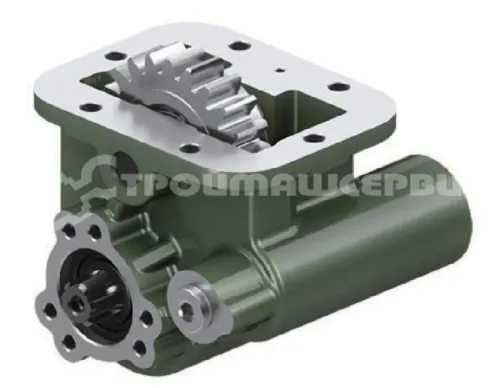 21611ROHUL Коробка КАМАЗ КО-427, ГАЗ отбора мощности UNI, правый боковой люк; 22 зуб. hipomak