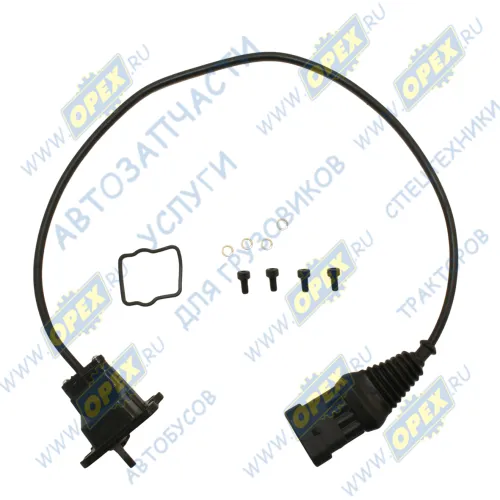 W400000967 Датчик включения стоп-сигнала (ПВХ) 47х35 плоский контакт 13х4 4 отв. ф4 с проводом L=450 плоский разъем 4 контакта HONGYAN1