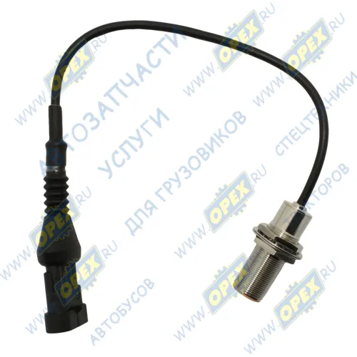 811W25503-0001 Датчик стоп-сигнала М18х1 две гайки К=24 с проводом L=250 плоский разъем 4 контакта HOWO T5G/C7H HW51-00461/AZ9X2558030001 Howo1