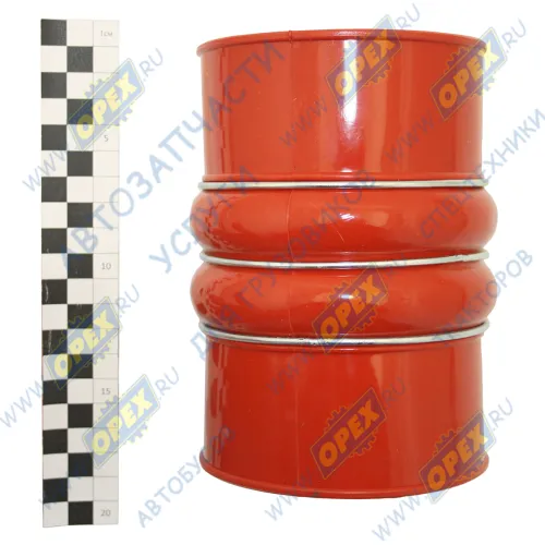 WG9719530108 Шланг (патрубок) ф100х110 L=165 (гофр. в метал. кольц.) интеркулера верхний/нижний; AZ9719530108 Howo1