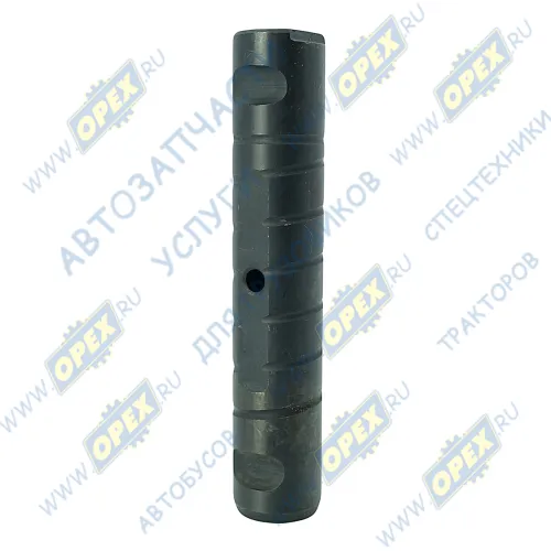 WG9100520065 Палец ф30х155 2 выточки S=110 2 лыски торц. отв. М10х1 спирал. насечка передней рессоры HOWO дв. WD 615 Howo