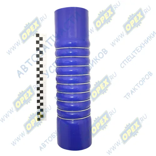 YG9625530058 Шланг (патрубок) ф90х100/ф100х110 L=400 (гофр. в метал. кольц.) интеркулера выпускной HOWO T5G / SITRAK C7H Howo1