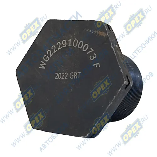 WG2229100073 Болт С/И М42х40х1,5 Р=25 К=60 головка с прорезями крепл. фланца хвост. (HW25712XST) Howo1