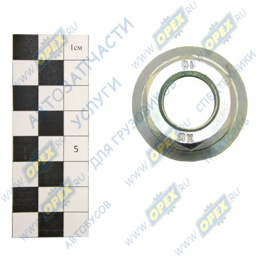 3104054E870 Гайка С/И М22х1,5 h=32 К=33 с упорной шайбой болта колесного (шпильки) задняя JAC-N75,N80,N90,N120,КамАЗ Компас-12 JAC1