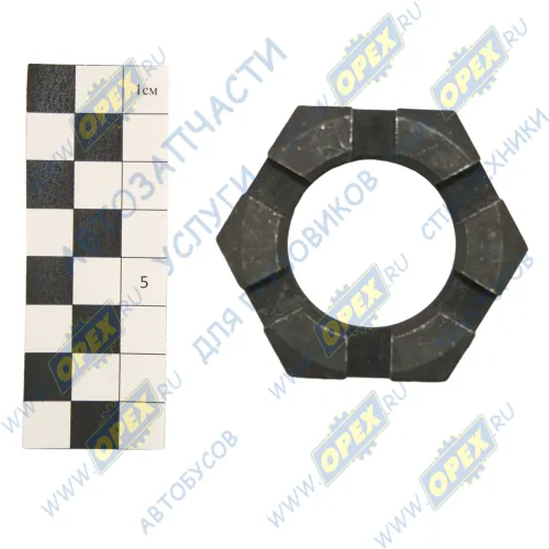 30D5-01061 Гайка ГОСТ-5918 М36х1,5 h=23 К=55 корончатая JAC N120 КАМАЗ Компас-12 ступицы передней JAC1