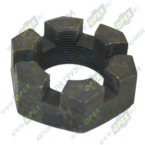30D5-01061 Гайка ГОСТ-5918 М36х1,5 h=23 К=55 корончатая JAC N120 КАМАЗ Компас-12 ступицы передней JAC