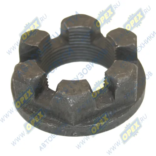 2402B-072 Гайка С/И М30х1,5 h=29 К=46 корончатая, фланцевая хвостовика JAC