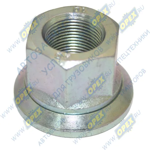 3104054E870 Гайка С/И М22х1,5 h=32 К=33 с упорной шайбой болта колесного (шпильки) задняя JAC-N75,N80,N90,N120,КамАЗ Компас-12 JAC