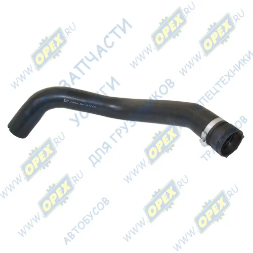 3904.60 Шланг (патрубок) кривой (3 изг.) ф57х67 L=770 (ПВХ. наконеч. внутр. уплотн. винт. хомут) радиатора (нижний) IVECO Stralis (2002-2007) Lema