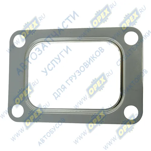 21828.00 Прокладка (сталь) прямоуг. 135х92 внутр. 92х64 4 отв. ф13 турбокомпрессора Iveco EuroTech, EuroStar, Stralis, AS Stralis, EuroTrakker, Lema