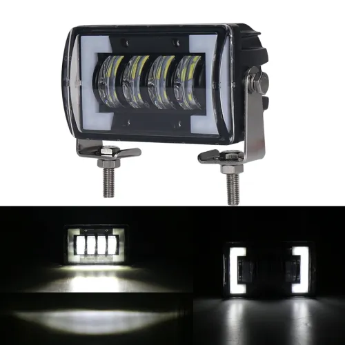 18B24 Фара противотуманная прямоугольная белая 24в 185x110x140 мм; светодиодная c ДХО (к-т 2 штуки ) 24 вт (подходит вместо ТН105-02,ФГ152А) LT5