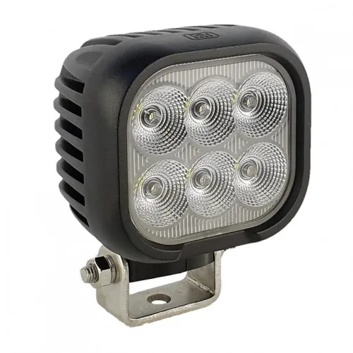 1660SF (EMC) Фара рабочего света светодиодная КВАДРАТНАЯ (серт.EMC) (подключение DEUTCH 2-х контактный (2 Pin)); 60вт квадратная (широкий луч) диоды OSRAM 100x92x73 5000K 7800лм (ближний) LT