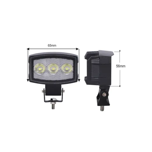 1515F Фара рабочего света светодиодная прямоугольная 15 вт (3 диода) (ближний) 89х67х50мм LT