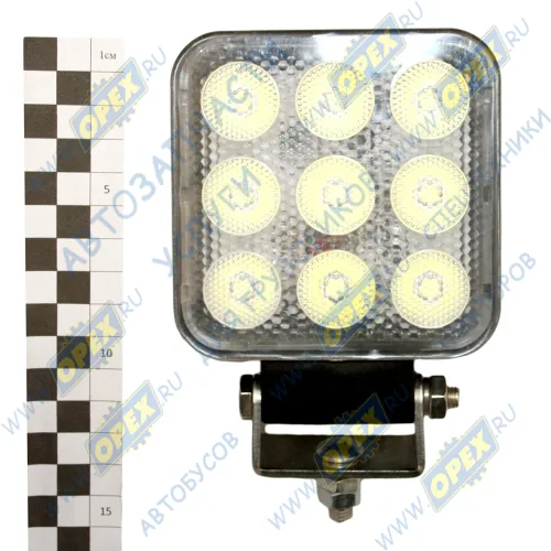 6027SF (EMC) Фара рабочего света светодиодная КВАДРАТНАЯ 27 вт; 27 вт ближний (широкий луч) диоды OSRAM 135x100x48 5000K 3510лм LT1