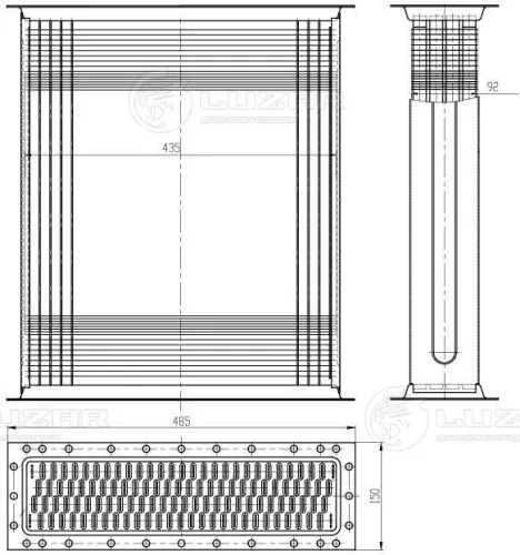 LC 0682 Сердцевина радиатора Д-240;243;244;245 МТЗ-80,82 (узкая); алюмин. 510х435х92мм Luzar