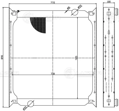 LRc 3065 Радиатор водяной 290-336 л.с. HOWO Luzar