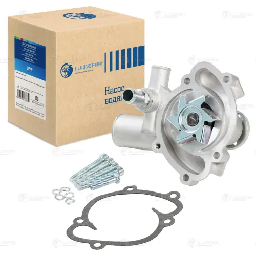 LWP 03092 Насос водяной ф30 с прокладкой ГАЗ (дв.ЗМЗ-4062,4052,4092, УАЗ дв.ЗМЗ-409) с ГУР Luzar