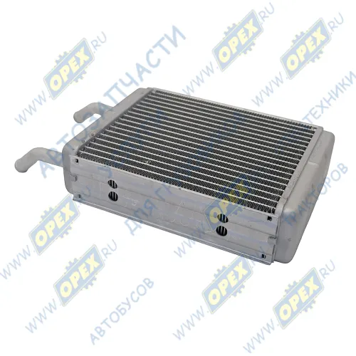 LRh 0337b Радиатор отопителя ГАЗ-3307; 2 выхода; под шланг ф16; н/о алюминий (патрубок L=100) Luzar2