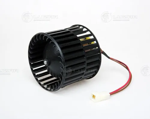 LFh 0302 Мотор отопителя 12В, 90W с вентилятором (фишка 2 плоск.клеммы) отопителя Газель Luzar
