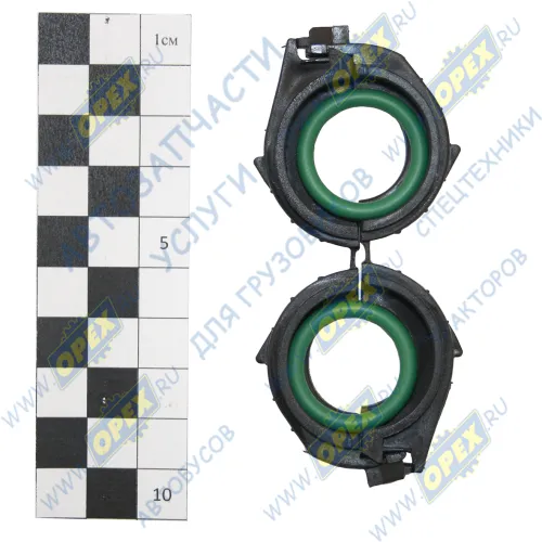 LGS 0003 Соединитель (хомут) отопителя быстроразъемный Газель Некст,ГАЗон Некст (52475470); (фиксаторы 2шт. + кольца 2шт.) Luzar1