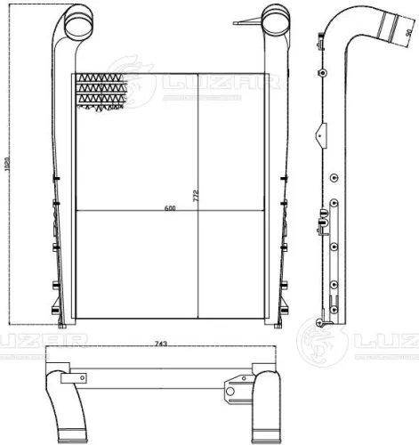 LRIC 0914 Интеркулер Magnum DXi ('04-06), Premium Distribution ('05-) Lander/Route ('06-) RVI Premium (1996-2021) Luzar
