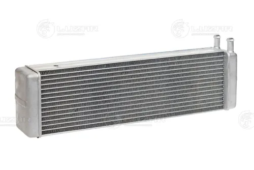 LRh 0347b Радиатор отопителя 3-рядн. 2 вых.ф16 L=30 прямые без краника УАЗ-3741 530х145х95; алюм Luzar