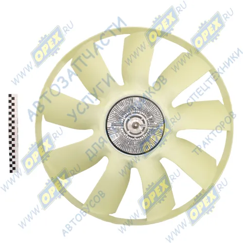 LVC 07704 Вискомуфта вентилятора с крыльчаткой (ф704 мм - 9 лопастей); КамАЗ-65115 дв. 740.62, 740.65 Luzar1