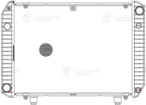 LRc 0304 Радиатор водяной ГАЗель (без ушей) выпуска с 1.01.99 (Н/О); паяный, алюм.повыш. теплоотдача Luzar