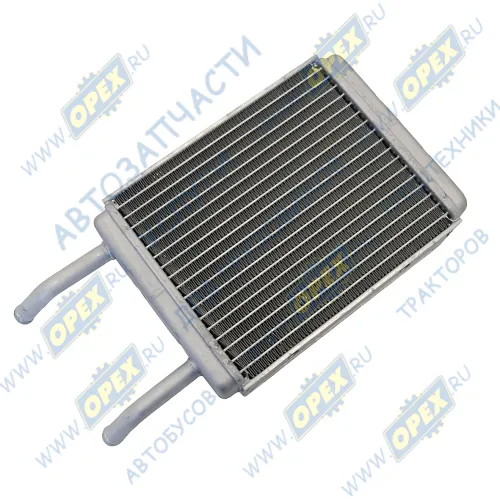 LRh 0337b Радиатор отопителя ГАЗ-3307; 2 выхода; под шланг ф16; н/о алюминий (патрубок L=100) Luzar2