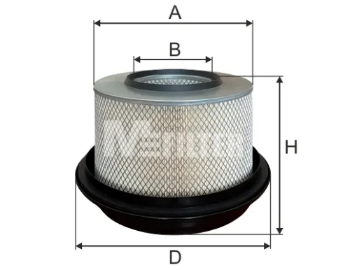 A 569 Фильтр воздушный A=276 B=10 C=133 D=338 H=254 (с крышкой ) MB ОM353/366/402/401/407/422 MB LCV (1970-2020); C 28 715 M-Filter