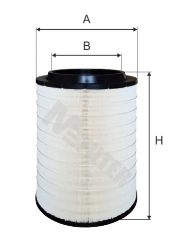 A8029 Фильтр воздушный A=297 B=200 H=498 КАМАЗ-5490 (основной) liebherr M-Filter