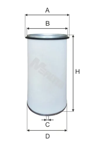 A 800/1 Фильтр воздушный A=211 B=195 C=17 D=201 H=461 Iveco EuroTrakker 01-04 IVECO Bus (1970-2020); CF 2100/1 M-Filter