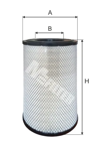 A867 Фильтр воздушный (элемент) ЭФВ внешний/основной A=208 B=106 H=421 VOLVO L70 (1986-2021); C 21 630/3 M-Filter