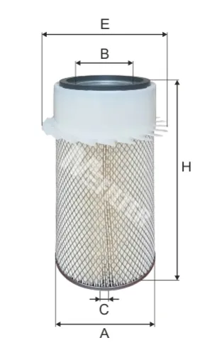 A868 Фильтр воздушный A=154 B=89 C=17 E=200 H=392 RVI Manager G, Iveco; C 16 302 M-Filter