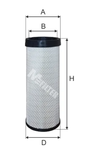 A 583/1 Фильтр воздушный A=172 B=133 D=162 H=502 (внутр.) Scania R144 DSC9/11/12/14 1995 => SCANIA T Truck (2003-2020) M-Filter