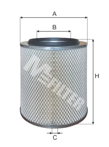A857 Фильтр воздушный (картридж) A=228 B=116 C=10 H=298 IVECO IVECO P/PA (1979-1993); C 23 440/2 M-Filter