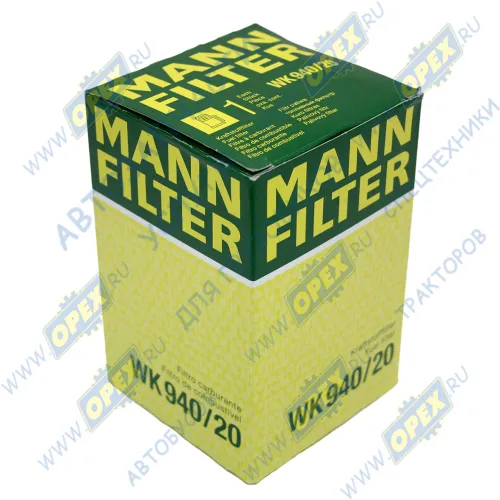 WK 940/20 Фильтр топливный A=93 B=62 C=71 H=147 M18х1.5 RVI Keraх, Magnum, (DCI11: Евро-3), МАЗ, IVECO Bus (1970-2020), RVI LCV (1970-2020); WK 940/20 Mann