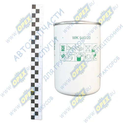 WK 940/20 Фильтр топливный A=93 B=62 C=71 H=147 M18х1.5 RVI Keraх, Magnum, (DCI11: Евро-3), МАЗ, IVECO Bus (1970-2020), RVI LCV (1970-2020); WK 940/20 Mann2