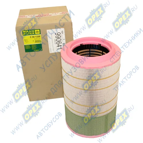 C 30 1330 Фильтр воздушный A=297 B=200 H=498 КАМАЗ-5490 (основной) liebherr Mann1