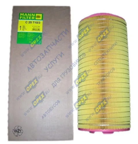 C 25 710/3 Фильтр воздушный (элемент) ЭФВ внешний основной A=240 B=147 H=539; C 25 710/3 Mann