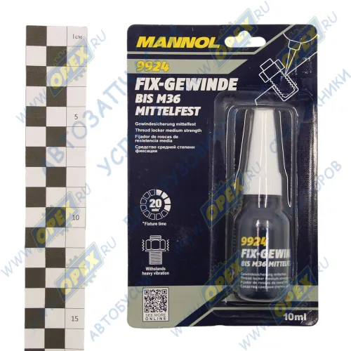 9924 Фиксатор резьбы (средней фиксации) удаляемый 10мл; Fix-Gewinde mittelfest Mannol