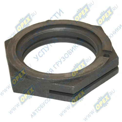 CLN006 Гайка С/И M88х2 h=25 К=120 с прорезью 1отв. М8х1,25 ступицы правая SMB (1970-2020) Mansons