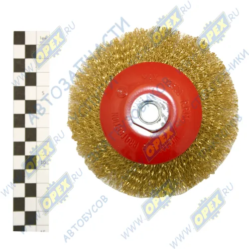 74616 Кордщетка для УШМ угловых шлифмашин (болгарок) (металл) (гайка) М14; 125мм, (тарелка) витая проволока MATRIX1